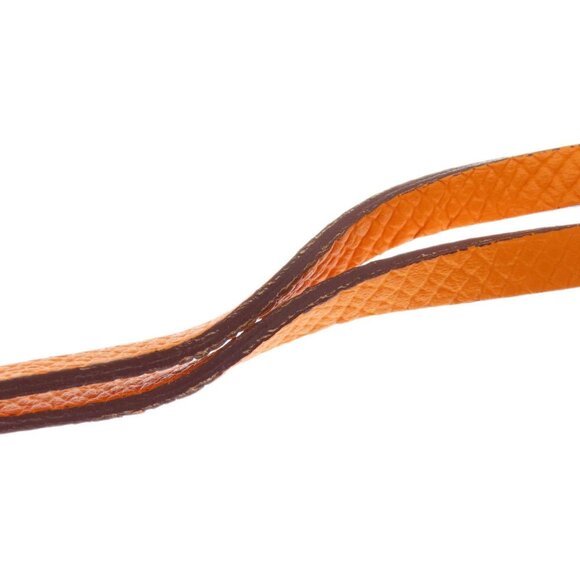 HERMES Orange Leather Bag Charm - Picture 9 of 10